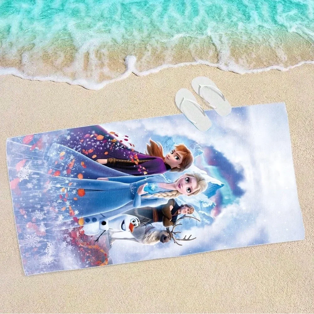 Disney Frozen Beach Towel - Blue, White, Purple